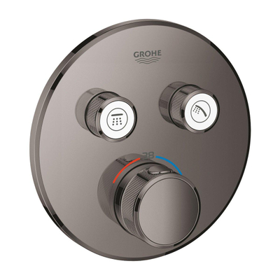 Grohe SmartControl Inbouwthermostaat - 3 knoppen - rond - hard graphite