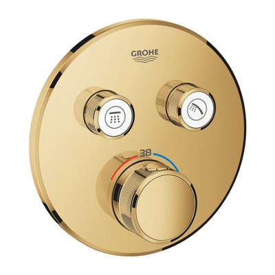 Grohe SmartControl Inbouwthermostaat - 3 knoppen - rond - cool sunrise