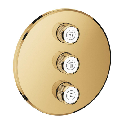 Grohe Grohtherm SmartControl Afbouwdeel - voor inbouwkraan - volumeregeling (stopkraan) - 3 functies - rond - cool sunrise (goud)