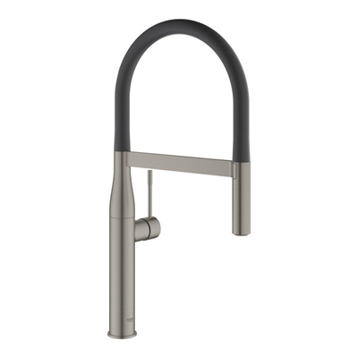 Grohe Essence Keukenkraan - hoog - 2 straalsoorten - met profesionele handdouche - brushed hard graphite (antraciet)