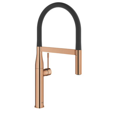 Grohe Essence Keukenkraan - hoog - 2 straalsoorten - met profesionele handdouche - warm sunset glans