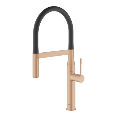 Grohe Essence Keukenkraan - hoog - 2 straalsoorten - met profesionele handdouche - brushed warm sunset (koper)