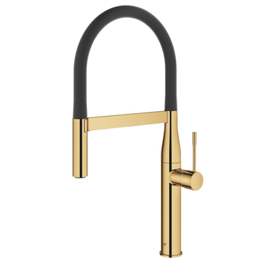 Grohe Essence Keukenkraan - hoog - 2 straalsoorten - met profesionele handdouche - cool sunrise glans