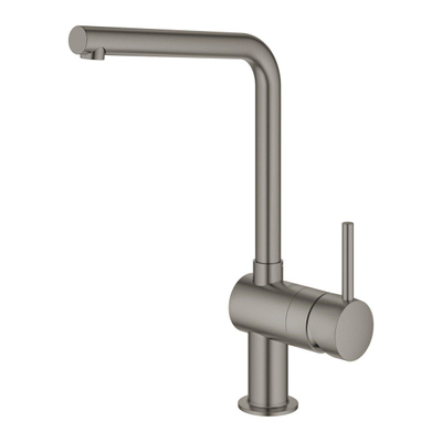 GROHE Minta Robinet de cuisine - haut - bec en L - hard graphite brossé