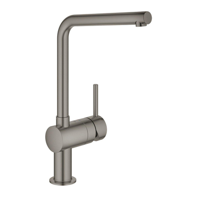 GROHE Minta Robinet de cuisine - haut - bec en L - hard graphite brossé