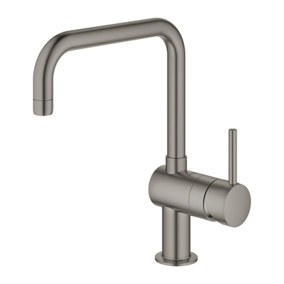 Grohe Minta Keukenkraan - hoog - draaibare u uitloop - brushed hard graphite (antraciet)
