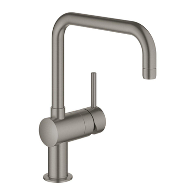 GROHE Minta Mitigeur de cuisine - haut - bec en U orientable - Hard Graphite brossé