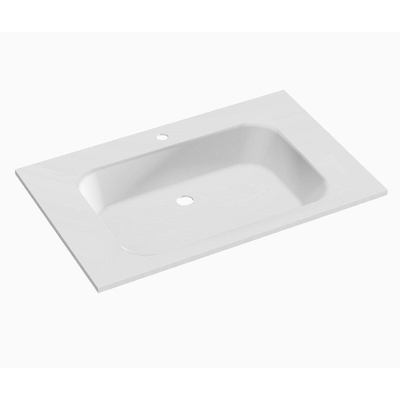 Royal Plaza Intent Plan vasque 101x45x1.5cm 1 trou de robinet 1 vasque Céramique Blanc mat