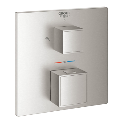 Grohe Grohtherm Cube Mengkraan inbouw - 2 knoppen - mengkraan - Supersteel (RVS)