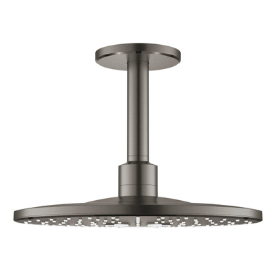 GROHE Rainshower SmartActive 310 Douche de tête - 31cm - 2 types de jets - bras de plafond 14,2cm - graphite dur brossé