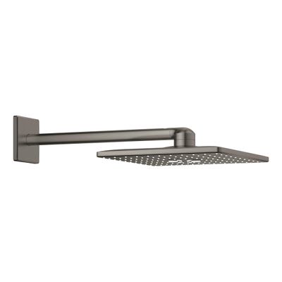 GROHE Rainshower SmartActive 310 Cube Hoofddouche - 31x31cm - 2 straalsoorten - wandarm 43cm - geborsteld hard graphite