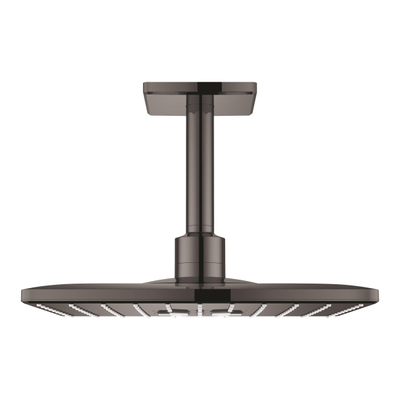 GROHE Rainshower SmartActive 310 Cube Hoofddouche - 31x31cm - 2 straalsoorten - plafondarm 14.2cm - hard graphite
