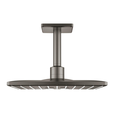 Grohe Rainshower SmartActive 310 Cube Hoofddouche - 31x 31cm - 2 straalsoorten - plafondarm 14.2cm - brushed hard graphite (antraciet)