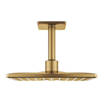 GROHE Rainshower SmartActive 310 Cube Hoofddouche - 31x31cm - 2 straalsoorten - plafondarm 14.2cm - geborsteld cool sunrise