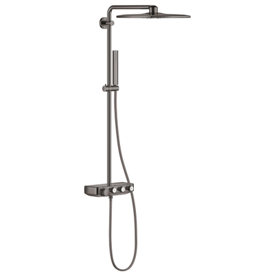 Grohe Euphoria SmartControl Cube Regendoucheset Opbouw - hoofddouche 31cm - hannddouche staaf - hard graphite (antraciet)