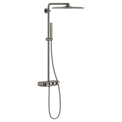 Grohe Euphoria SmartControl Cube Regendoucheset Opbouw- - hoofddouche 31cm - hannddouche staaf - brushed hard graphite (antraciet)