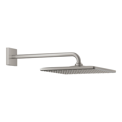 GROHE Rainshower Mono 310 Cube Douche de tête - 31x31cm - 1 jet - bras mural 42.2cm - supersteel