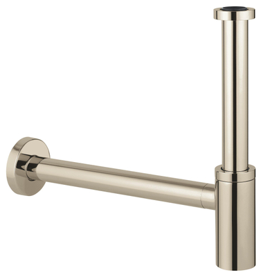 Siphon design GROHE 1 1/4" avec tube mural nickel