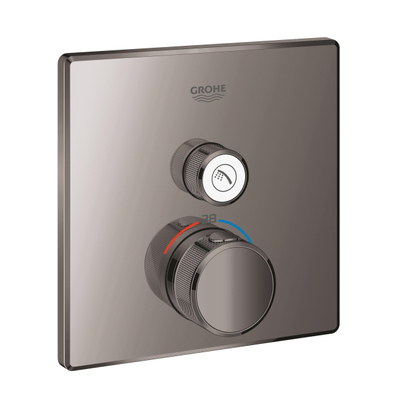 Grohe Grohtherm SmartControl Inbouwthermostaat - 2 knoppen - vierkant - hard graphite (antraciet)