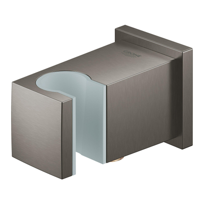 GROHE Euphoria Cube wandaansluitbocht met wandhouder brushed hard graphite OUTLETSTORE