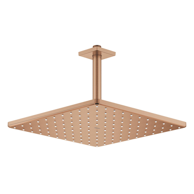 Grohe Rainshower Mono 310 Cube Hoofddouche - 31x 31cm - 1 straalsoort - plafondarm 14.2cm - brushed warm sunset (koper)