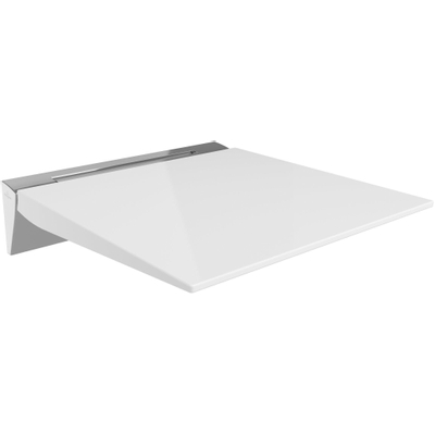 Villeroy & Boch Vicare douchezitting opklapbaar+softclose functie aluminium - glans wit