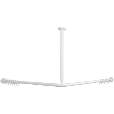 Villeroy & Boch Vicare Barre rideau de douche d'angle 120x120cm Blanc