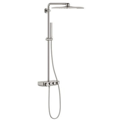 Grohe Euphoria SmartControl Cube Regendoucheset Opbouw- - hoofddouche 31cm - hannddouche staaf - Supersteel (RVS)