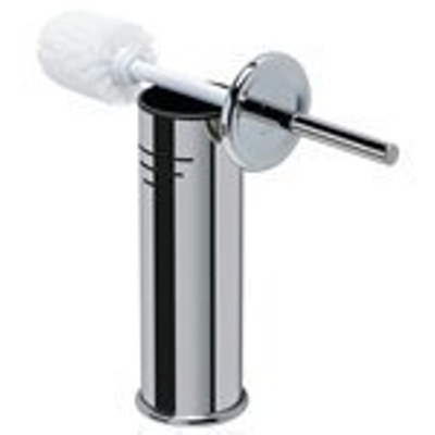 Geesa Hotel Brosse de toilette avec support autoportant Chrome (tête de brosse blanche)