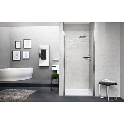 Novellini Young 2.0 1B porte pivotante pour niche 87/91x200cm matchroom/satin