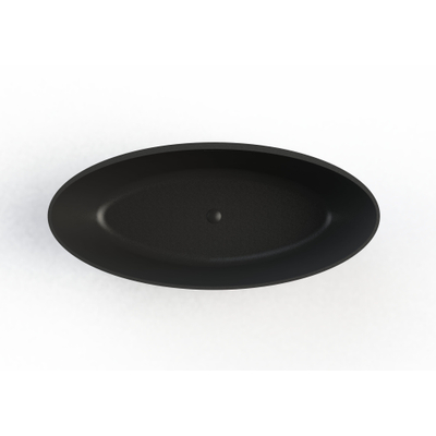 Baignoire îlot Royal plaza Lengua 180x80cm ovale avec bonde pop up noir mat