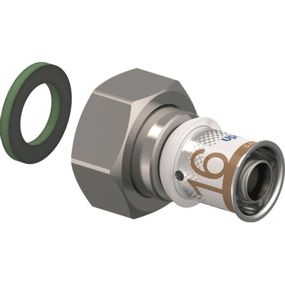 Uponor S-Press Plus raccord à sertir avec écrou douille bi.dr. 16mmx3/4
