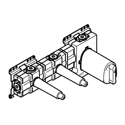 Dornbracht Universeel Kit de base thermostatique X-Tool - 2 robinets d’arrêt - 3/4"