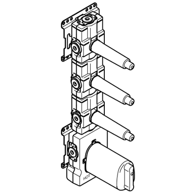 Dornbracht Universeel x-tool basisgarnituur thermostaat 3 stopkraan 3/4"