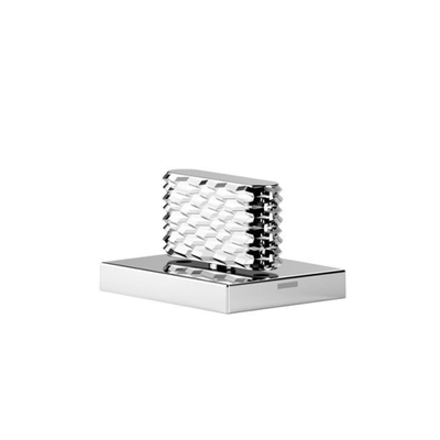 Dornbracht CL.1 robinet d'arrêt avec bouton rotatif quadrillé fermeture à gauche 1/2 avec rosace 6x4.7cm chrome