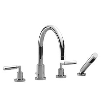 Dornbracht Tara Classic Melangeur bain/douche a 4 trous pour montage sur gorge ou hors baignoire Platine