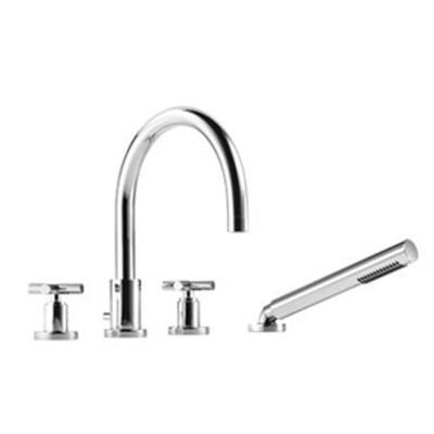 Dornbracht Tara Melangeur bain/douche a 4 trous pour montage sur gorge ou hors baignoire Platine