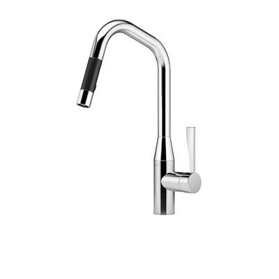 Dornbracht Sync Mitigeur de cuisine monotrou avec bec angulaire extensible avec douchette rotatif à 360° saillie 24cm platine mat