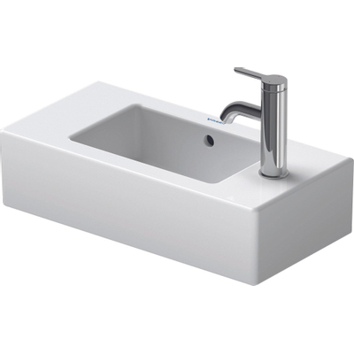 Duravit Vero lave-mains 50x25cm avec trou de robinet à droite avec trop-plein Wondergliss blanc