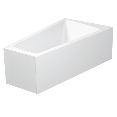 Duravit Paiova Kunststof bad acryl afgeschuind rechts - met aangevormd paneel - 170x100x46cm - met frame - glans wit