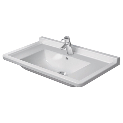 Duravit Starck 3 Philippe Starck - 3 meubelwastafel - 85x48.5cm - met wondergliss - wit