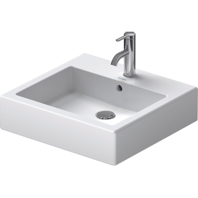 Duravit Vero lavabo 50x47cm avec trou de robinetterie et trop-plein avec WonderGliss blanc