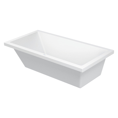 Duravit Starck 1 baignoire acrylique rectangulaire avec trop-plein avec 1 appui-dos 180x90x46cm à encastrer blanc