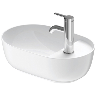 Duravit Luv Fontein - 42x27cm - 1 kraangat L en R - zonder overloop - wit