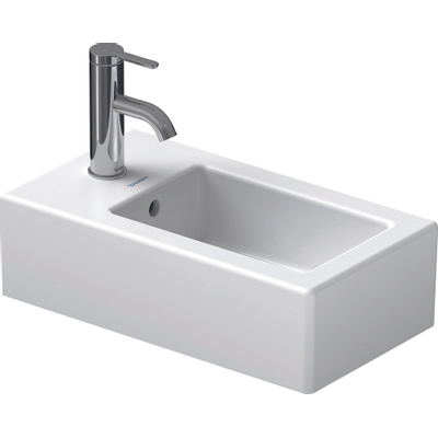 Duravit Vero Fontein - 25x45cm - met kraangat en overloop - met wondergliss - wit
