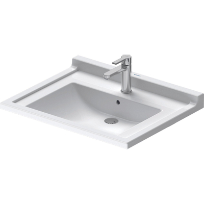 Duravit Starck 3 Wastafel - 70x54.5cm - 1 kraangat overloop - wit