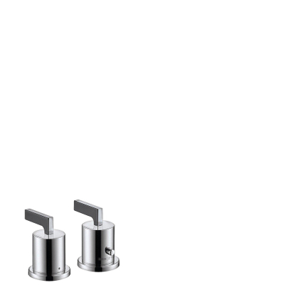 AXOR Citterio set de finition pour mitigeur thermostatique de bord de baignoire 2 trous avec poignées droites