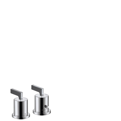 AXOR Citterio Set de finition pour thermostat de bain sur gorge encastré 2 trous avec poignées droites chrome