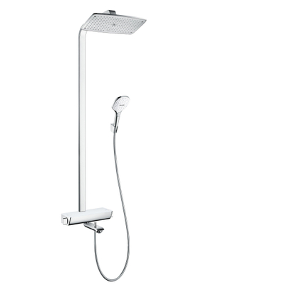 Hansgrohe Raindance e SelectE - 360 Air - 1jet - showerpipe: - met Ecostat - select badkraan - thermostatisch - 156.5cm - thermostaat - wit chroom