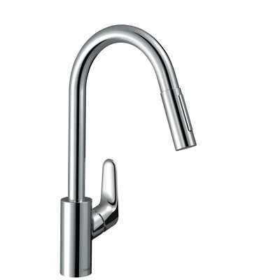 Hansgrohe Focus M41 1-greeps keukenmengkraan - 240 uittrekbare vuistdouche - sbox - hoogglans chroom